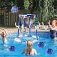 thumbnail image 4 of Juego de canasta y aro de baloncesto para piscina WATUDOU con 4 pelotas y bomba, 4 of 6
