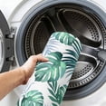 thumbnail image 6 of Round Area Rugs 7Ft, Green Monstera Leaves Non-Slip Washable Circle Rugs Carpet, Tropical Blue Palm Leaf Botanical Summer Indoor Outdoor Rug Floor Mats Throw Runner for Bedroom Living Room Bathroom, 6 of 8