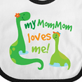 thumbnail image 4 of Inktastic Mommom Loves Me Grandchild Dinosaure Boys Baby Bib, 4 of 4