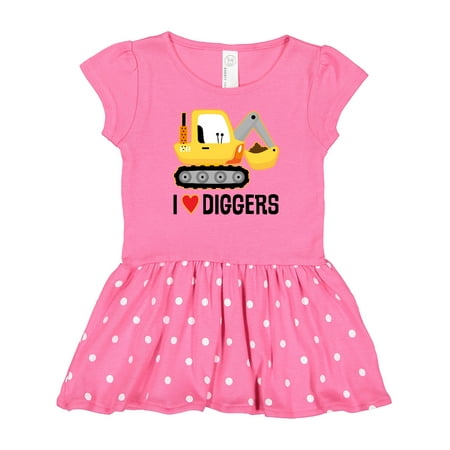 

Inktastic Construction Truck I Love Diggers Gift Baby Girl Dress