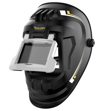 TOOLIOM Flip Front Welding Helmet Welding Mask with Flip Up Lens Welding Hood Shade-10 Black Welder Helmet