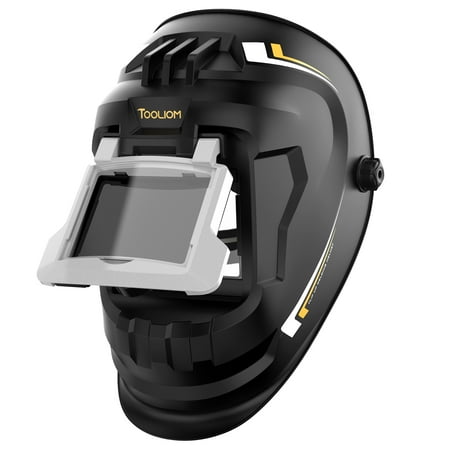 

TOOLIOM Flip Front Welding Helmet Welding Mask with Flip Up Lens Welding Hood Shade-10 Black Welder Helmet
