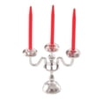 thumbnail image 2 of LeeQinersw 1/12 Dollhouse Candle Holder Doll House Candlestick for Cabinet Shelf Mantel Silver and Red, 2 of 9