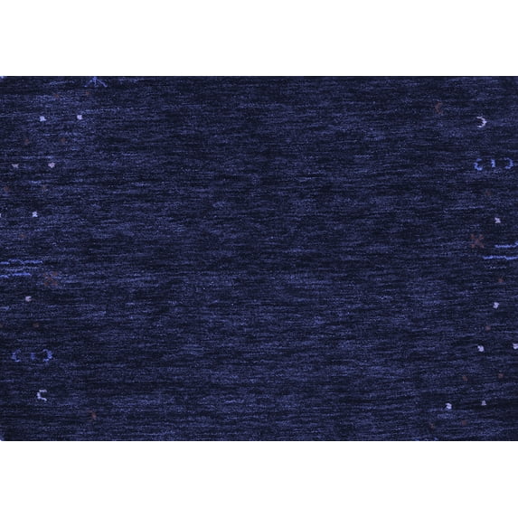 Ahgly Company Indoor Rectangle Abstract Blue Contemporary Area Rugs, 8' x 10'