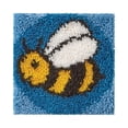 thumbnail image 1 of Hilo de ganchillo con gancho de pestillo, trabajo de bricolaje, hilo de alfombra de ganchillo, cojín, alfombra bordada Abeja 30x30cm, 1 of 9