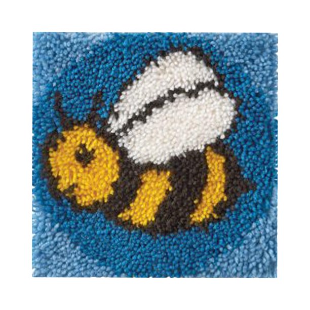 Kits de alfombras para hacer alfombras, bordados, crochet, para dormitorio, sala de estar Abeja 30x30cm