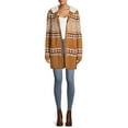 thumbnail image 2 of No Boundaries’ Juniors Faux Sherpa Hoodie Cardigan, 2 of 5