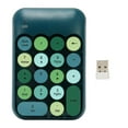 thumbnail image 2 of Pavé Numérique Sans Fil, Pavé Numérique Ergonomique Rétro 2.4GHz, 18 Touches Colorées Touches Rondes Mini Clavier Numérique avec Récepteur USB pour PC Bureau Ordinateur Portable Notebook, 2 of 7