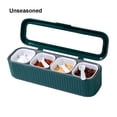 thumbnail image 3 of Juego de sazonadores Injueey cocina tapa cuchara almacenamiento caja condimentos Verde oscuro, 3 of 6