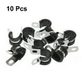thumbnail image 6 of Unique Bargains Stainless Steel Cable Clamp Rubber Cushioned Metal Pipe Clamp Fastener for Car 10 Pcs 12.7*15mm 1/2inch, 6 of 6