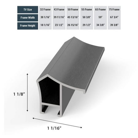 Frame My TV.com - Deco Alloy Prismatic Bezel for Samsung The Frame TV - 75" - Graphite