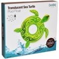 thumbnail image 2 of 48" Green Translucent Sea Turtle Pool Float, Ages 8+, 2 of 8