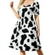 thumbnail image 1 of Vestido de manga corta con estampado de vaca Vestidos largos Vestido de noche de lujo para mujer Vestidos de novia para mujer Vestido, 1 of 7