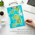 thumbnail image 4 of FMSHPON Cute World Map Drawings Clipboard Hardboard Wood Nursing Clip Board and Pull for Standard A4 Letter 13x9 inches, 4 of 7