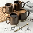 thumbnail image 2 of Set de tazas de café Hasense Ceramic, 450 ml, 4 piezas, color marrón, 2 of 3