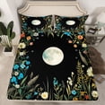thumbnail image 2 of Homewish Cute Country Floral Full Size Sheets,Rustic Plant Bed Sheets,Black Green Blue Sheet Sets For Adults,Ultra Soft Home Decor,4pcs, 2 of 7