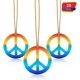 thumbnail image 2 of Juego de 20 collares con colgantes con el símbolo de la paz del arcoíris, accesorios de disfraz hippie de los años 60 y 70 para mujeres y hombres. Código de producto 36834, 2 of 3