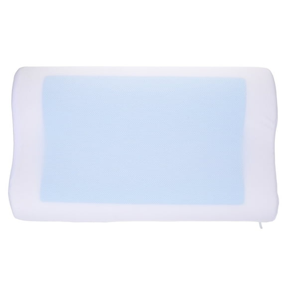 EXHUMKY Soft Neck Pillow for Sleeping with Memory Cotton and Blue Color 1Pack