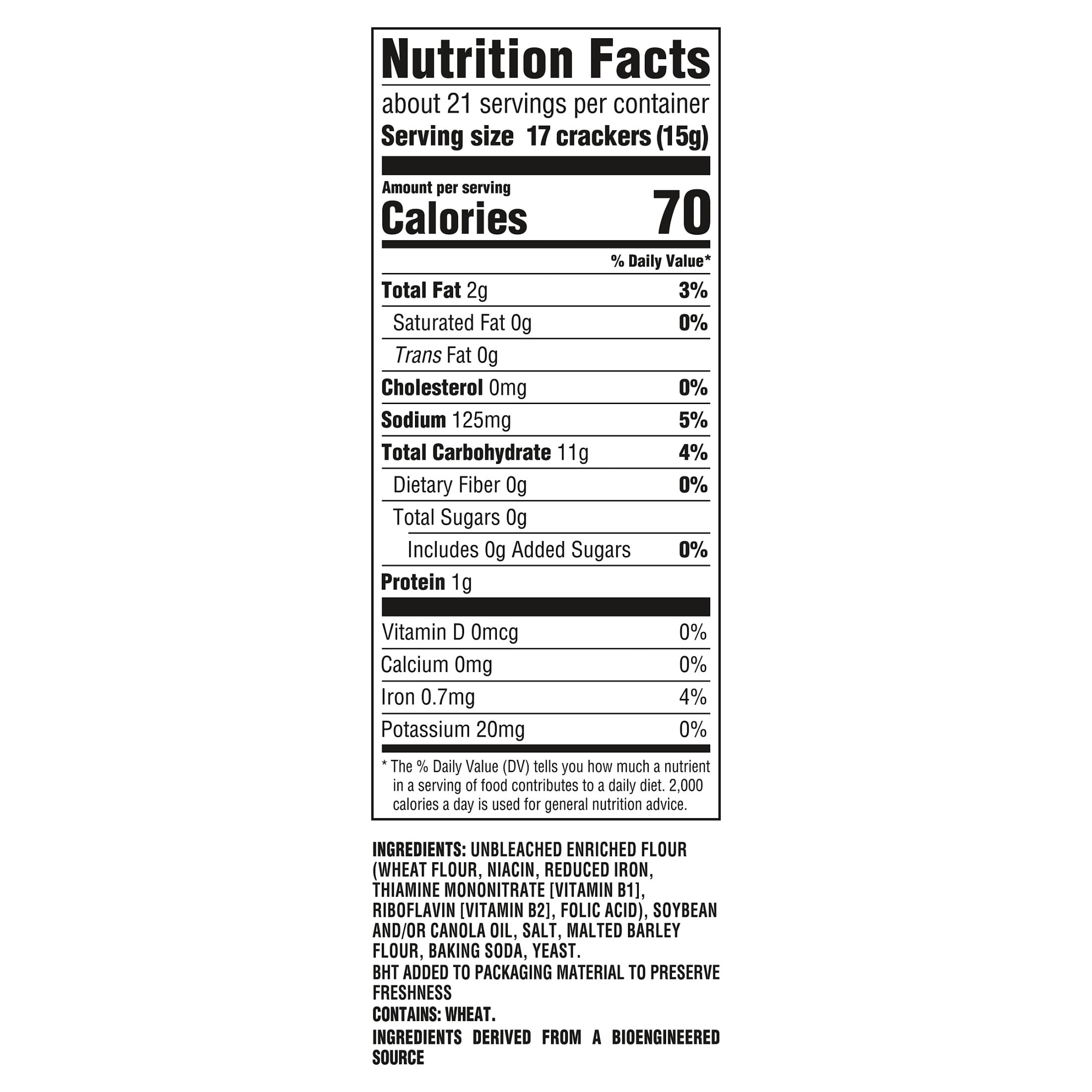 Premium Original Mini Saltine Crackers, Lunch Snacks, 11 oz