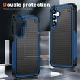 thumbnail image 5 of JTCASES for Samsung Galaxy S24 Case, Hybird PC TPU Anti-slip, Shockproof  Bumper, Military Drop Resistant, Rugged Heacy Duty Full Body Protective Shell for S24, Slim Fit for Girls Men,Navyblue, 5 of 7