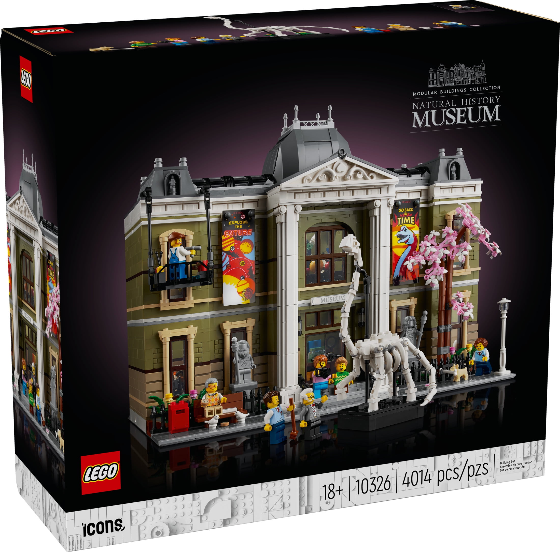 LEGO Icons Natural History Museum Building Kit for Adults, Build and Display Gift Idea for Lovers of Museums, Dinosaurs, Science and Geology, Addition to the Modular Buildings Collection, 10326