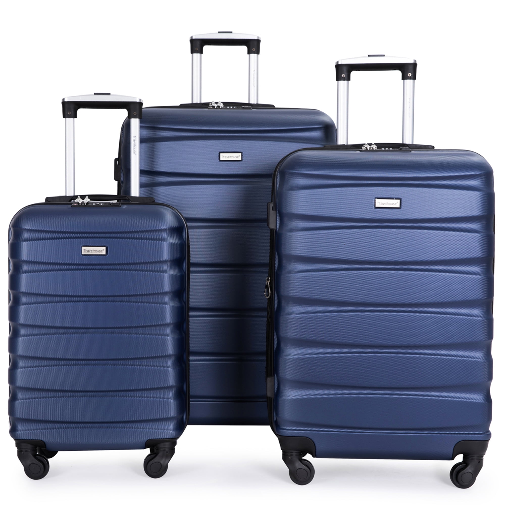 Travel Luggage Set of 3, Paproos Lightweight Hardside Suitcase with ...