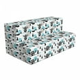 thumbnail image 1 of Vikings Foldable Mattress, Viking Faces Woodland, 78.7" x 47.2", Dark Grey Sky Blue, by Ambesonne, 1 of 6