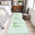 thumbnail image 5 of Green Bow 2'x6' Runner Rug, Cute Bowknot Minimalist Solid Color Washable Non-Slip Area Rugs for Hallway Kitchen Floor Bedroom Entryway, StainResistant Laundry Carpet Decoration Indoor Mat, 5 of 9