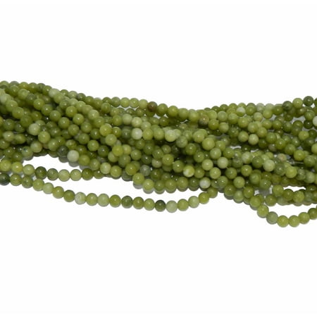 Nephrite Jade - 6mm Nephrite Jade Round, Loose Beads, 40cm 15 inch Gemstone