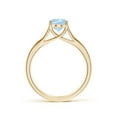 thumbnail image 2 of Angara Natural 1 Ct. Aquamarine Solitaire Ring in 14K Yellow Gold for Women (Ring Size: 3), 2 of 10