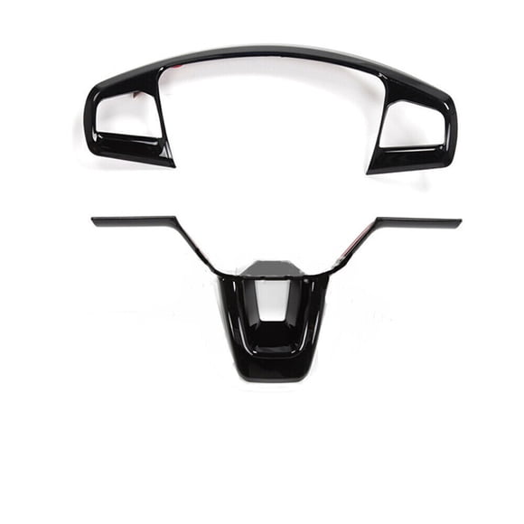 2 Pack for Ford for Mustang Mach-E 2021+ Gloosy Black Steering Wheel Trim O-