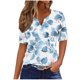 thumbnail image 2 of Fiudx Camisetas para Mujer Blusa de Manga Corta Estampada a La Moda para Mujer, Blusas Informales con Cuello En V, 2 of 5