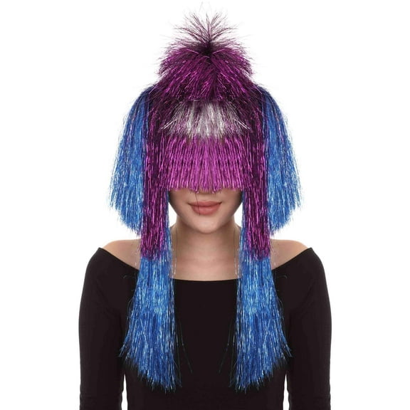 Australian Singer Tinsel Party Womens Wig | Pop Star Celebrity Wig | Premium Breathable Capless Cap