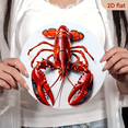 thumbnail image 5 of Lobster Decor, 8" Round Aluminum Wall Art Sign, Metal Signs, Wall Decor For Kitchen, Door, Office, Coffee, Bedroom Decor, Best Gifts For Room, Home, Bathroom Decor, Weird Decor, 2D Flat, 5 of 6