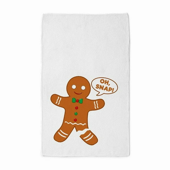 CafePress - Oh Snap Gingerbread Man - Tea Towel