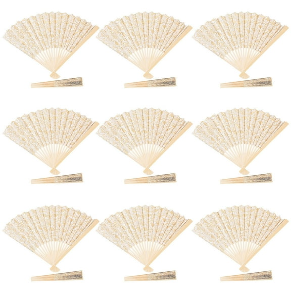 Vintage Lace Design Folding Hand Fans Bulk 144 Pc
