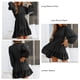 thumbnail image 5 of Vestido de manga de linterna,Vestido de cintura elástica con cuello de encaje redondo para mujer Vestido de cuello de encaje Durabilidad extendida, 5 of 6