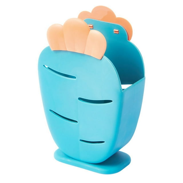 Bewildely Organizador de palillos, cuchara, caja de almacenamiento, escurridor, jaula organizadora de plástico, herramienta de cesta de palillos Organizadores de utensilios de cocina Verde
