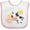 White and Pink, variant on Inktastic Fun Farm Animals Cow, Pig, Chick Boys or Girls Baby Bib