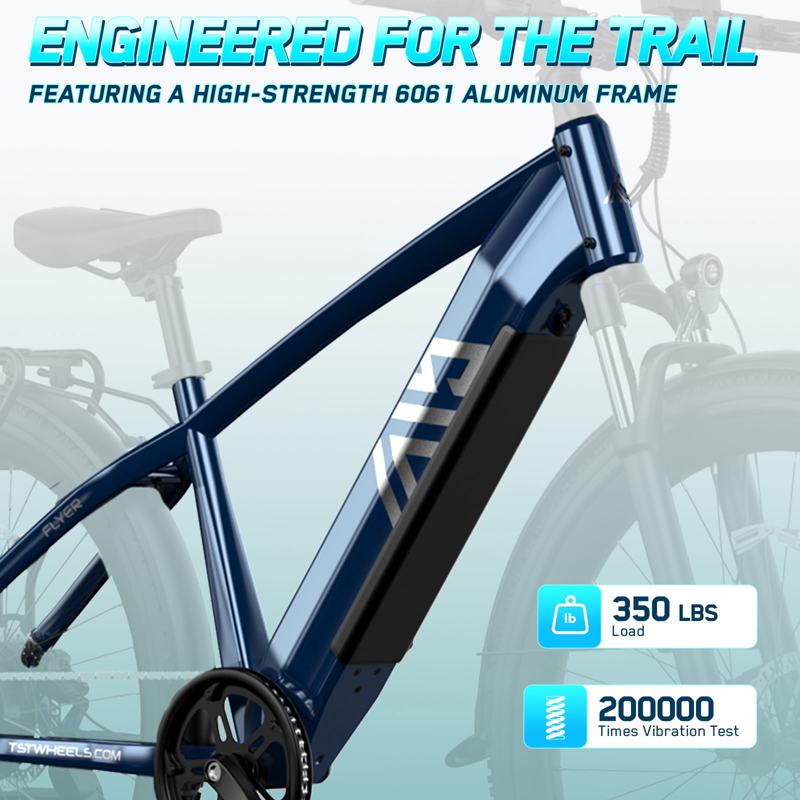 TST Electric Bike for Men, Peak 1000W E Mountain Bike, Electric Bicycle, 27.5" Tire EBike, Hydraulic Disc Brakes, 48V/15Ah Battery UL2849