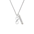 thumbnail image 2 of Delight Jewelry Silvertone & Beyond Infinity Sign Silvertone Guardian Angel Bar Charm Necklace, 23", 2 of 4