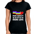 thumbnail image 2 of LGBT More Equality More Love LGBTQ Lesbian Gay Pride Shirts for Women, 2 of 8