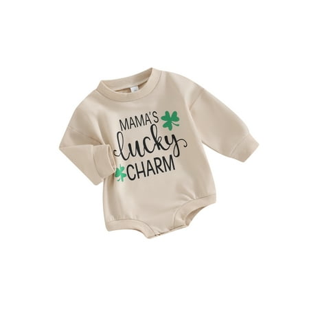

Baby Sweatshirt Romper Spring Long Sleeve Letter Pattern Bodysuit