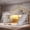 Antique White, variant on Leumius Twin Size Metal Loft Bed with Slide & Ladder, Metal Loft Bed with Storage Drawers and Hanging Area, LED Lights,Black