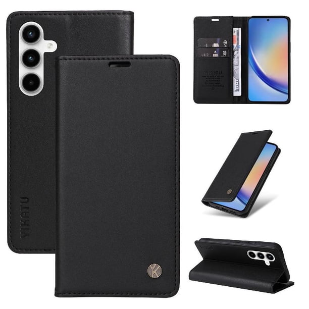 Funda para Samsung Galaxy A35 5G Estuche de Cuero PU Tipo Cartera con Ranuras para Tarjetas y Cierre Magnético