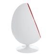 thumbnail image 3 of Aron Living Pod Chairs 53" Fiberglass and Wool Easter Egg Chair in Red/White, 3 of 5