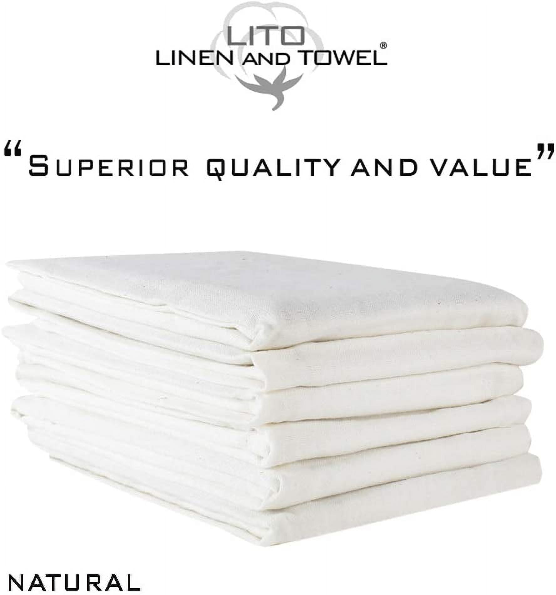 LANE LINEN Kitchen Towels Set - Pack of 6 Cotton Dish Cloths, 18”X