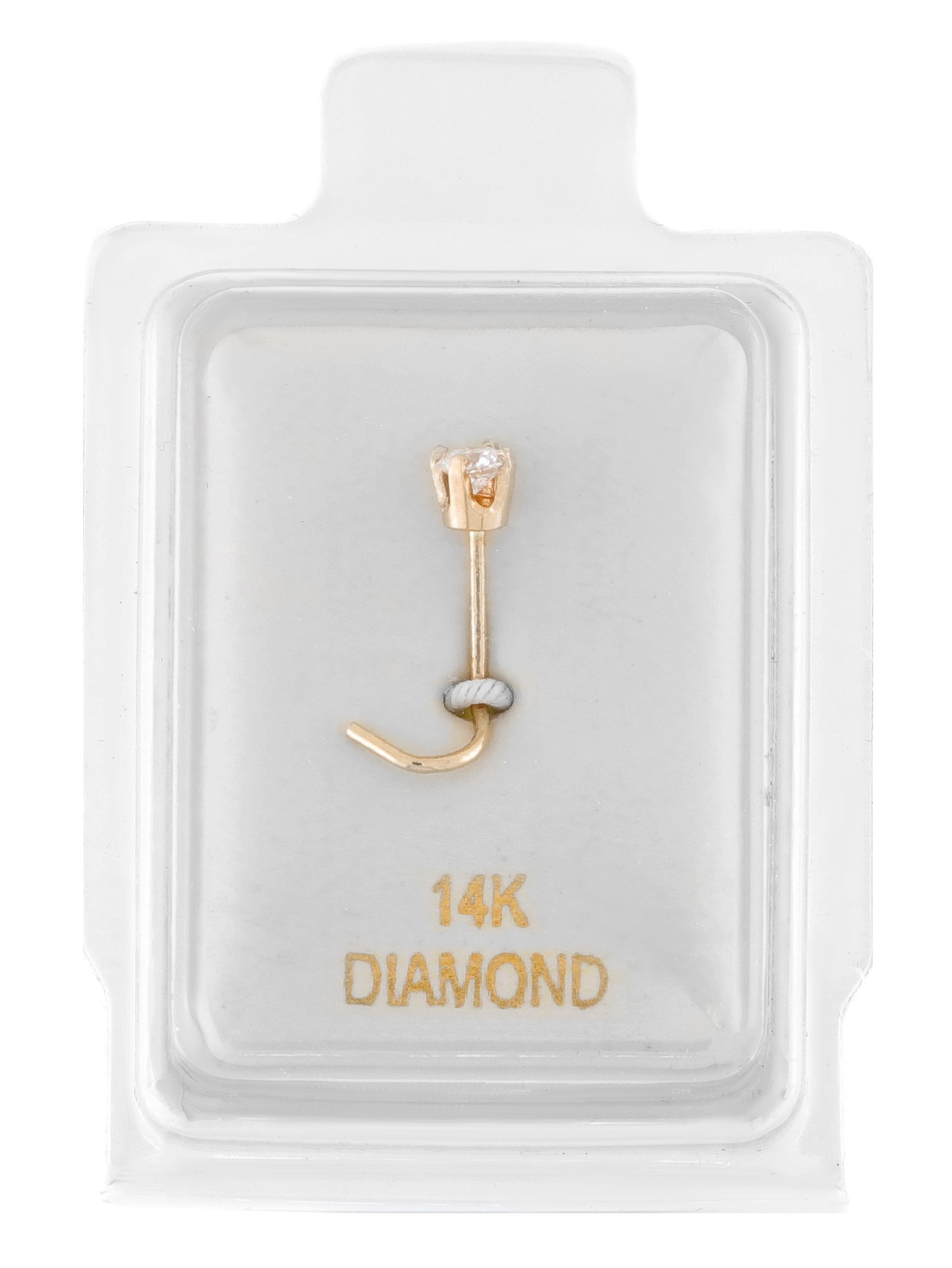 Gold diamond shop stud nose ring