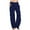 A-Navy Blue, variant on Pants for Women Flowy Casual Drawstring Waist Wide Leg Loose Linen Palazzo Pants with Pocket Navy Blue