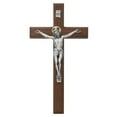thumbnail image 1 of McVan 80-157 8 in. Beveled Walnut Stain Crucifix, 1 of 1